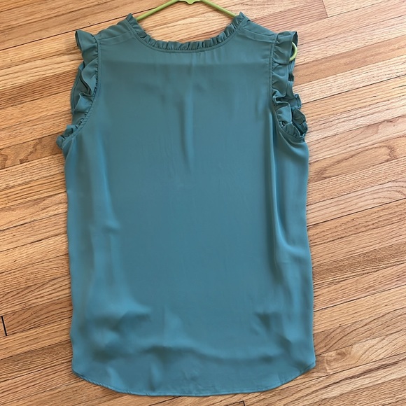 Green Loft ruffle blouse - Picture 2 of 3